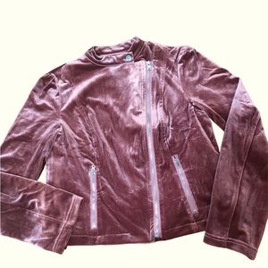 NWT Allegra K Moto  Crop Velvet Jacket Size Small